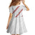 White Sunday Tonga Fakame Family Matching Off Shoulder Maxi Dress and Hawaiian Shirt Tongan Ngatu Heilala Lei - Polynesian Pride