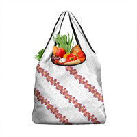 White Sunday Tonga Fakame Grocery Bag Tongan Ngatu Heilala Lei - Polynesian Pride