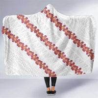 White Sunday Tonga Fakame Hooded Blanket Tongan Ngatu Heilala Lei - Polynesian Pride