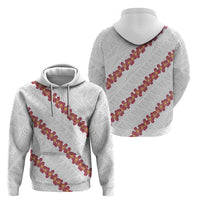 White Sunday Tonga Fakame Hoodie Tongan Ngatu Heilala Lei - Polynesian Pride