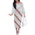 White Sunday Tonga Fakame Off The Shoulder Long Sleeve Dress Tongan Ngatu Heilala Lei - Polynesian Pride