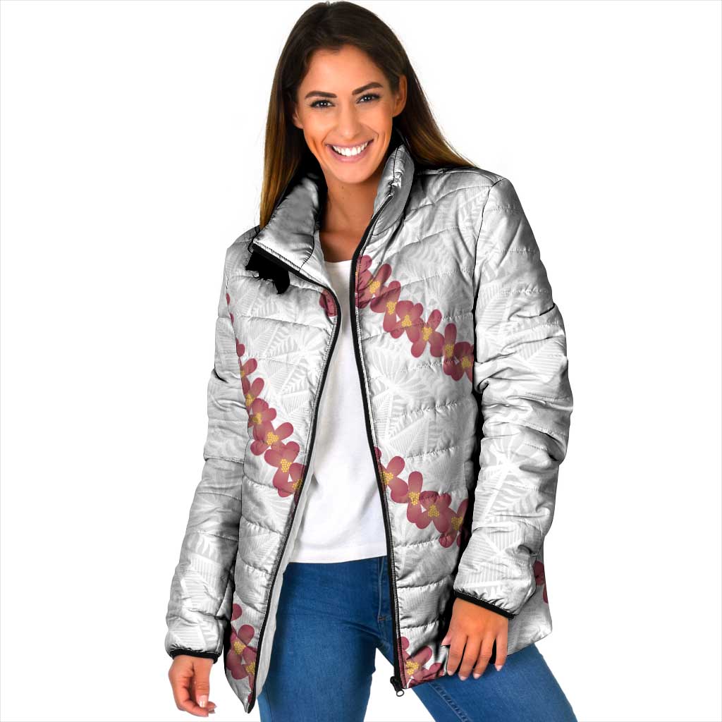 White Sunday Tonga Fakame Padded Jacket Tongan Ngatu Heilala Lei - Polynesian Pride