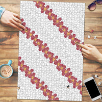 White Sunday Tonga Fakame Puzzle Tongan Ngatu Heilala Lei - Polynesian Pride