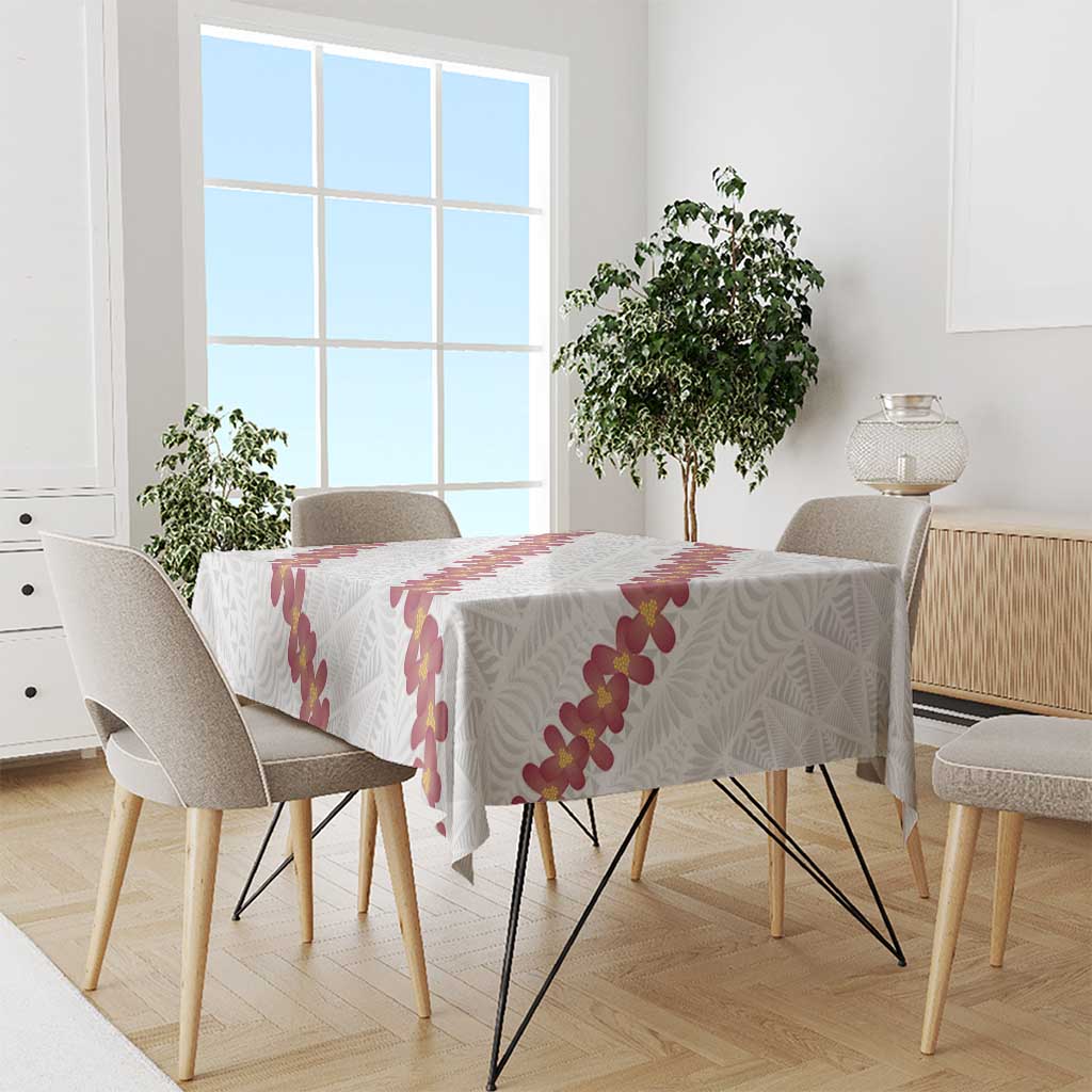 White Sunday Tonga Fakame Tablecloth Tongan Ngatu Heilala Lei - Polynesian Pride