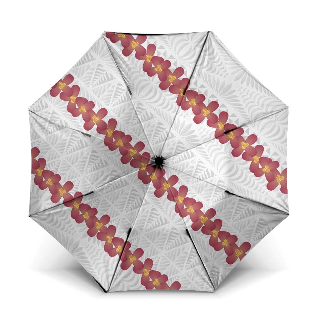 White Sunday Tonga Fakame Umbrella Tongan Ngatu Heilala Lei - Polynesian Pride