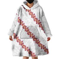White Sunday Tonga Fakame Wearable Blanket Hoodie Tongan Ngatu Heilala Lei - Polynesian Pride