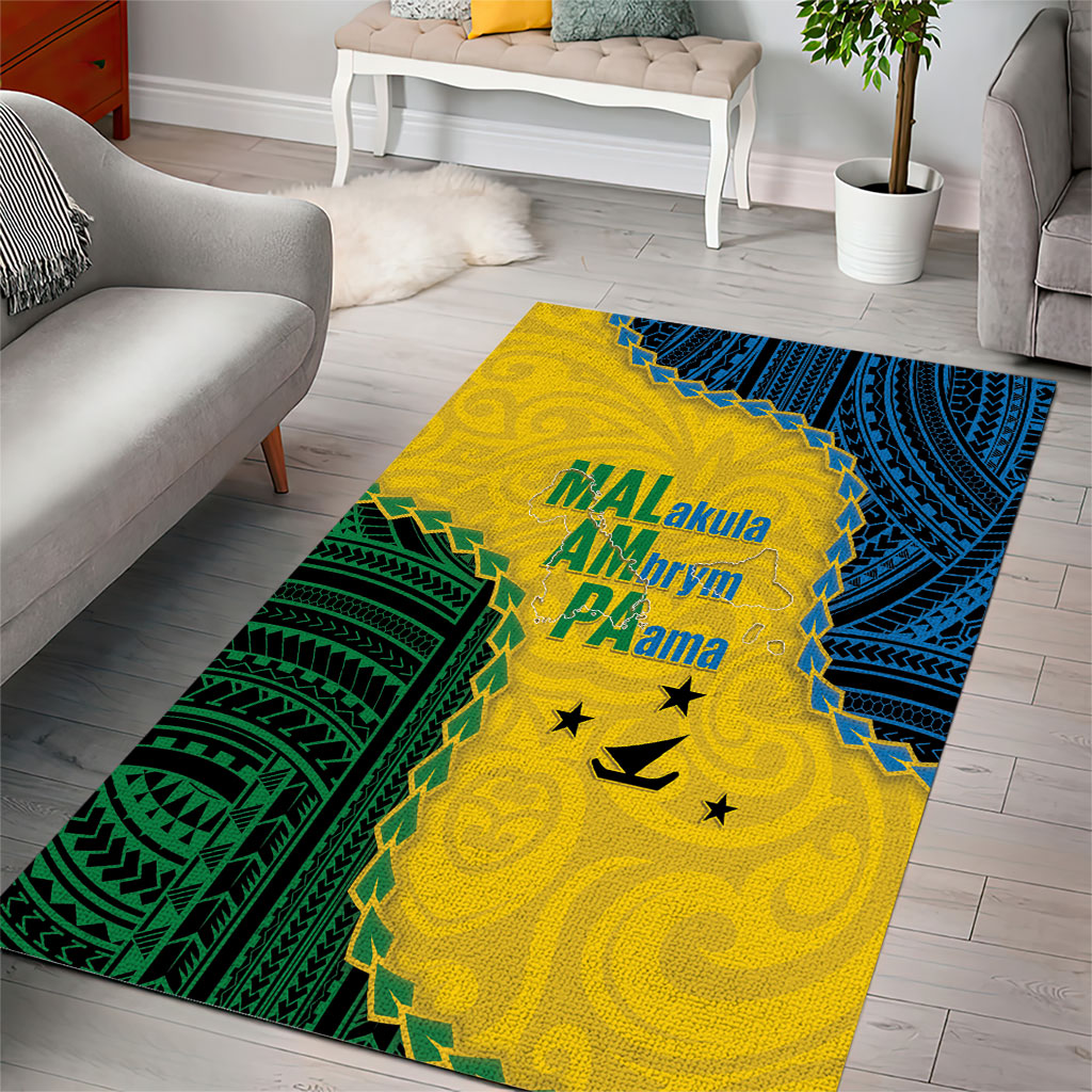 Malampa Province Vanuatu Area Rug Map With Polynesian Pattern LT14 - Polynesian Pride
