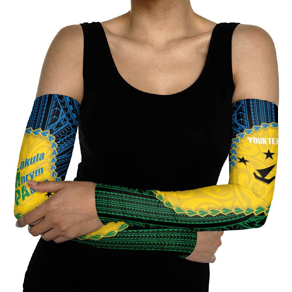 Personalised Malampa Province Vanuatu Arm Sleeves Map With Polynesian Pattern LT14 - Polynesian Pride