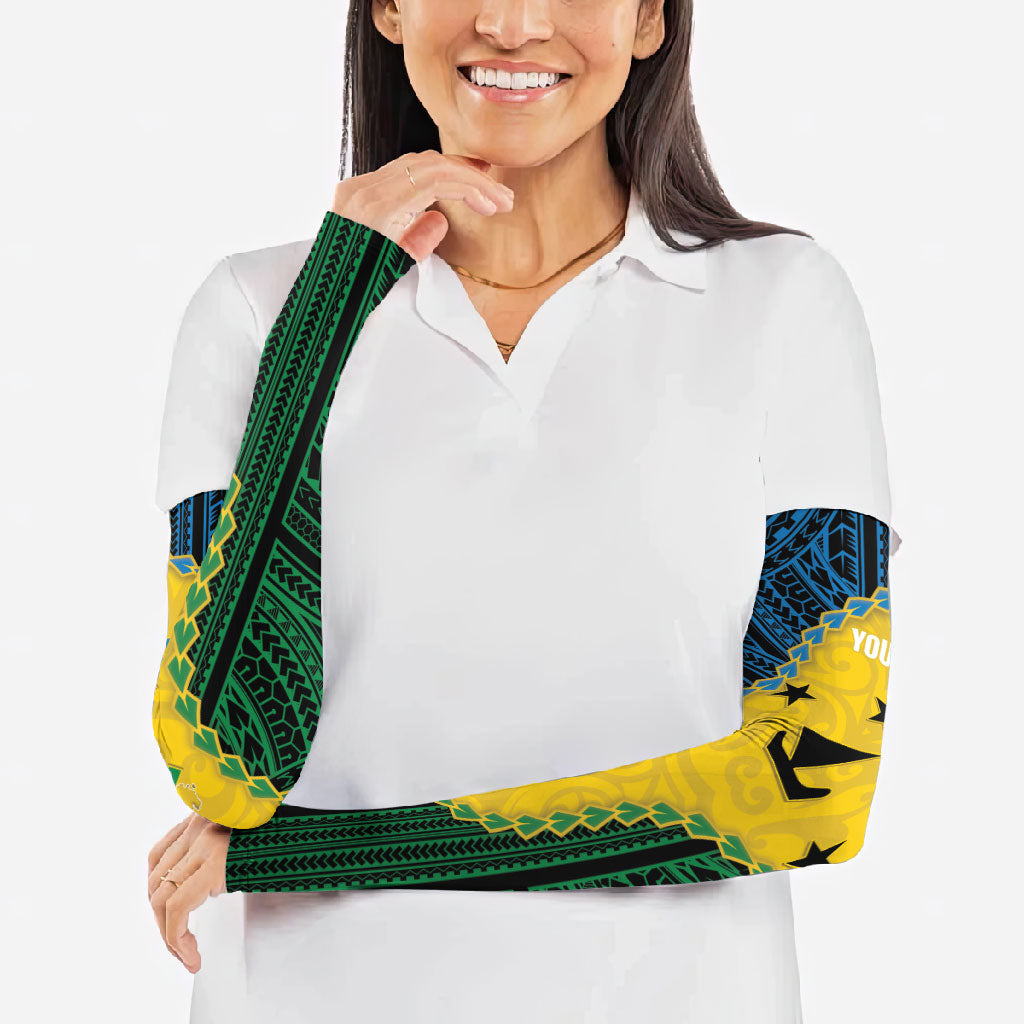 Personalised Malampa Province Vanuatu Arm Sleeves Map With Polynesian Pattern LT14 - Polynesian Pride