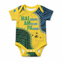 Personalised Malampa Province Vanuatu Baby Onesie Map With Polynesian Pattern