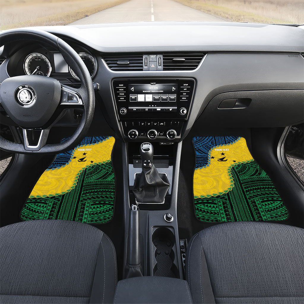 Personalised Malampa Province Vanuatu Car Mats Map With Polynesian Pattern LT14 Set 2pcs - Front Multicolor - Polynesian Pride
