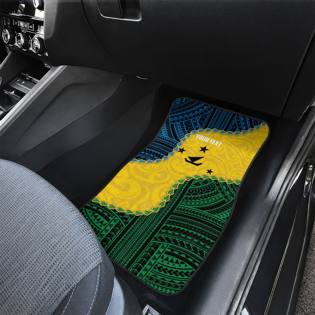 Personalised Malampa Province Vanuatu Car Mats Map With Polynesian Pattern LT14 - Polynesian Pride