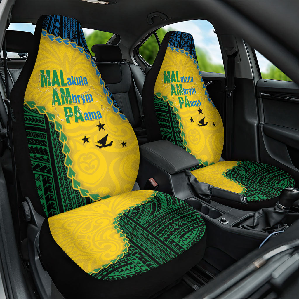 Malampa Province Vanuatu Car Seat Cover Map With Polynesian Pattern LT14 One Size Multicolor - Polynesian Pride