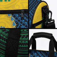 Malampa Province Vanuatu Duffle Bag Map With Polynesian Pattern