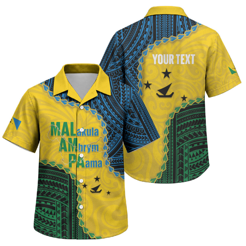 Personalised Malampa Province Vanuatu Family Matching Puletasi and Hawaiian Shirt Map With Polynesian Pattern LT14 Son's Shirt Multicolor - Polynesian Pride