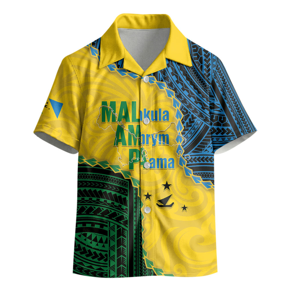 Personalised Malampa Province Vanuatu Kid Hawaiian Shirt Map With Polynesian Pattern LT14 - Polynesian Pride