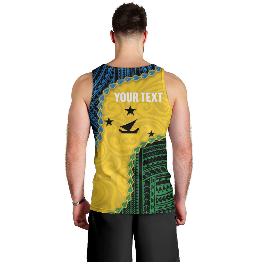 Personalised Malampa Province Vanuatu Men Tank Top Map With Polynesian Pattern LT14 - Polynesian Pride
