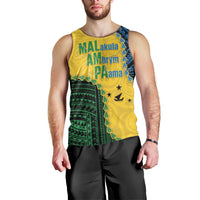 Personalised Malampa Province Vanuatu Men Tank Top Map With Polynesian Pattern LT14 - Polynesian Pride