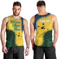 Personalised Malampa Province Vanuatu Men Tank Top Map With Polynesian Pattern LT14 - Polynesian Pride