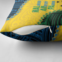 Malampa Province Vanuatu Pillow Cover Map With Polynesian Pattern LT14 - Polynesian Pride