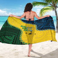 Malampa Province Vanuatu Sarong Map With Polynesian Pattern LT14 - Polynesian Pride
