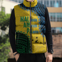 Personalised Malampa Province Vanuatu Sleeveless Puffer Jacket Map With Polynesian Pattern LT14 - Polynesian Pride