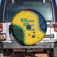 Malampa Province Vanuatu Spare Tire Cover Map With Polynesian Pattern LT14 Multicolor - Polynesian Pride