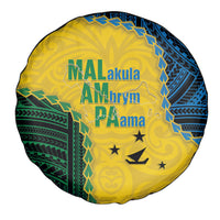 Malampa Province Vanuatu Spare Tire Cover Map With Polynesian Pattern LT14 - Polynesian Pride
