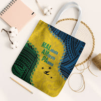 Malampa Province Vanuatu Tote Bag Map With Polynesian Pattern LT14 White Strap One Size Multicolor - Polynesian Pride