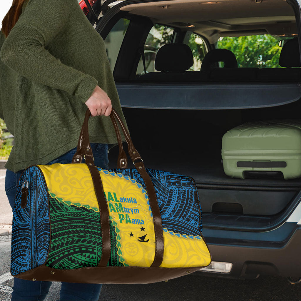 Malampa Province Vanuatu Travel Bag Map With Polynesian Pattern LT14 - Polynesian Pride