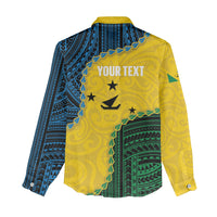 Personalised Malampa Province Vanuatu Women Casual Shirt Map With Polynesian Pattern LT14 - Polynesian Pride