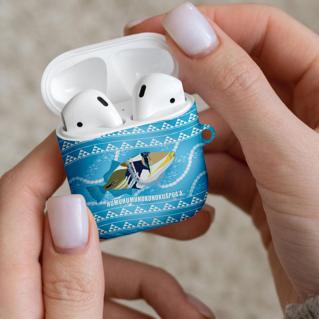 Aloha Hawaii Humuhumu Reef Triggerfish AirPods Case Hawaiian Leis Kakau Pattern LT14 - Polynesian Pride