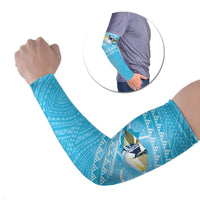 Aloha Hawaii Humuhumu Reef Triggerfish Arm Sleeves Hawaiian Leis Kakau Pattern LT14 Set of 2 Blue - Polynesian Pride