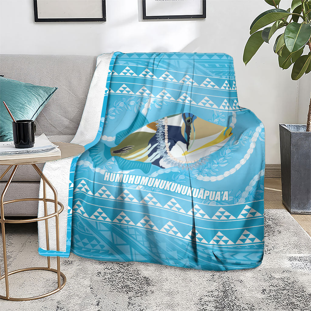 Aloha Hawaii Humuhumu Reef Triggerfish Blanket Hawaiian Leis Kakau Pattern LT14 - Polynesian Pride