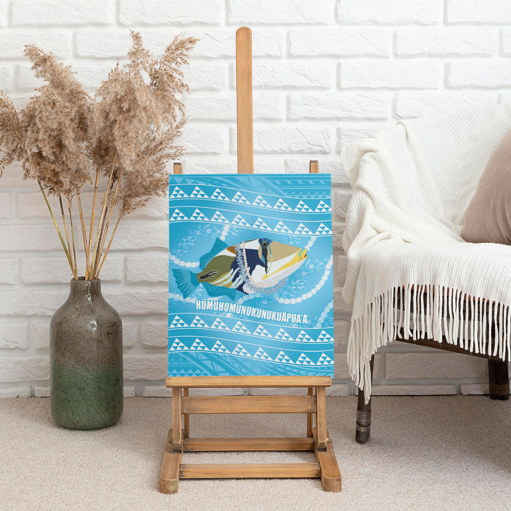 Aloha Hawaii Humuhumu Reef Triggerfish Canvas Wall Art Hawaiian Leis Kakau Pattern LT14 - Polynesian Pride