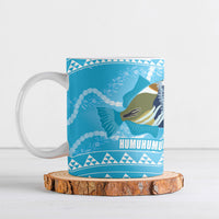 Aloha Hawaii Humuhumu Reef Triggerfish Ceramic Mug Hawaiian Leis Kakau Pattern LT14 Blue - Polynesian Pride