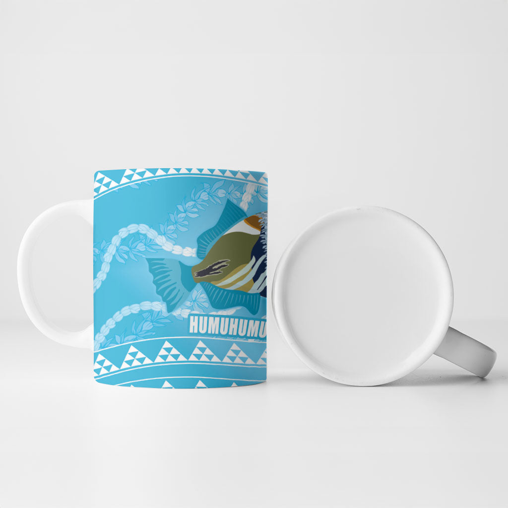 Aloha Hawaii Humuhumu Reef Triggerfish Ceramic Mug Hawaiian Leis Kakau Pattern LT14 - Polynesian Pride