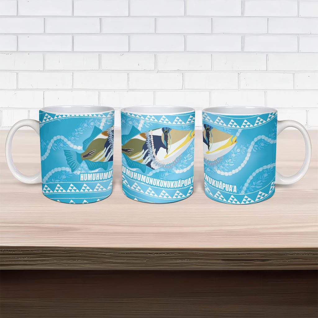 Aloha Hawaii Humuhumu Reef Triggerfish Ceramic Mug Hawaiian Leis Kakau Pattern LT14 - Polynesian Pride