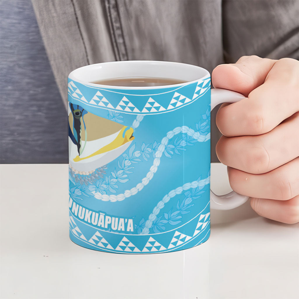 Aloha Hawaii Humuhumu Reef Triggerfish Ceramic Mug Hawaiian Leis Kakau Pattern LT14 - Polynesian Pride