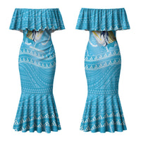 Aloha Hawaii Humuhumu Reef Triggerfish Couples Matching Mermaid Dress and Hawaiian Shirt Hawaiian Leis Kakau Pattern LT14 - Polynesian Pride