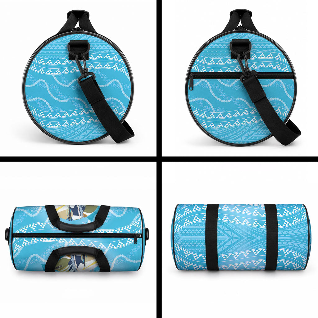 Aloha Hawaii Humuhumu Reef Triggerfish Duffle Bag Hawaiian Leis Kakau Pattern
