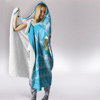 Aloha Hawaii Humuhumu Reef Triggerfish Hooded Blanket Hawaiian Leis Kakau Pattern LT14 - Polynesian Pride