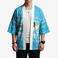 Aloha Hawaii Humuhumu Reef Triggerfish Kimono Hawaiian Leis Kakau Pattern LT14 - Polynesian Pride
