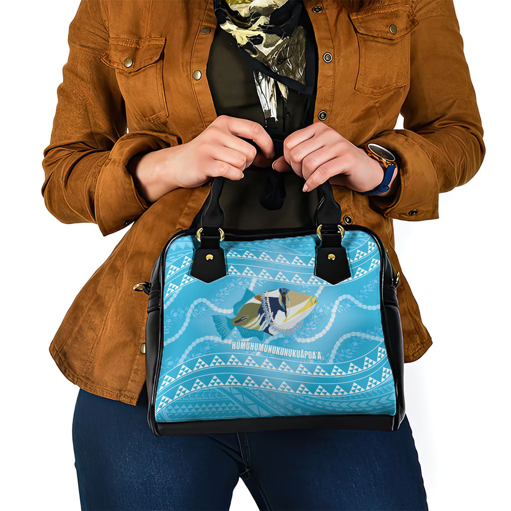 Aloha Hawaii Humuhumu Reef Triggerfish Shoulder Handbag Hawaiian Leis Kakau Pattern LT14 - Polynesian Pride