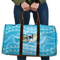 Aloha Hawaii Humuhumu Reef Triggerfish Travel Bag Hawaiian Leis Kakau Pattern LT14 Blue - Polynesian Pride