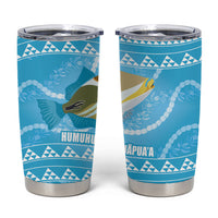 Aloha Hawaii Humuhumu Reef Triggerfish Tumbler Cup Hawaiian Leis Kakau Pattern LT14 Blue - Polynesian Pride