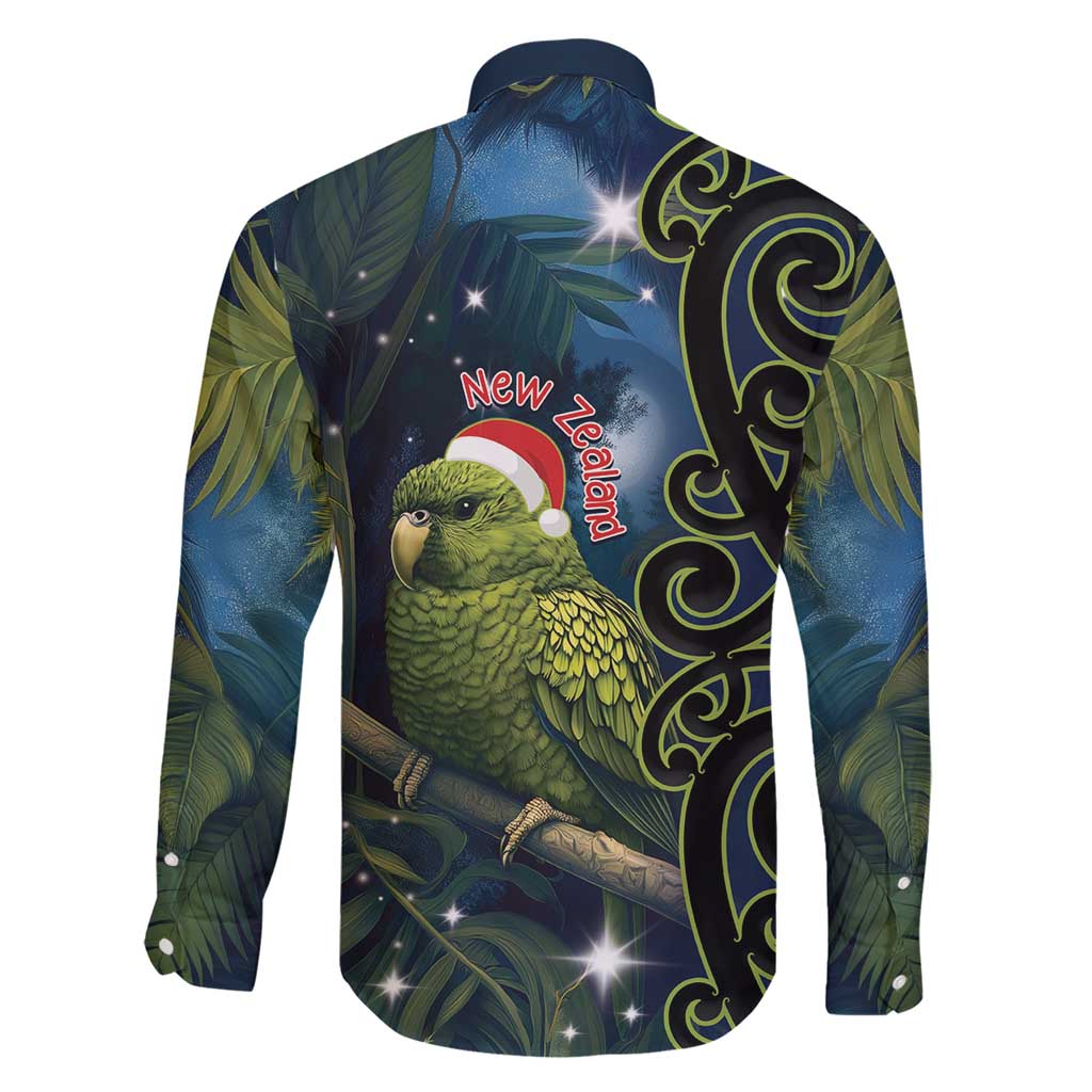 New Zealand Christmas Family Matching Short Sleeve Bodycon Dress and Hawaiian Shirt Cute Kakapo Meri Kirihimete Maori Koru LT14 - Polynesian Pride