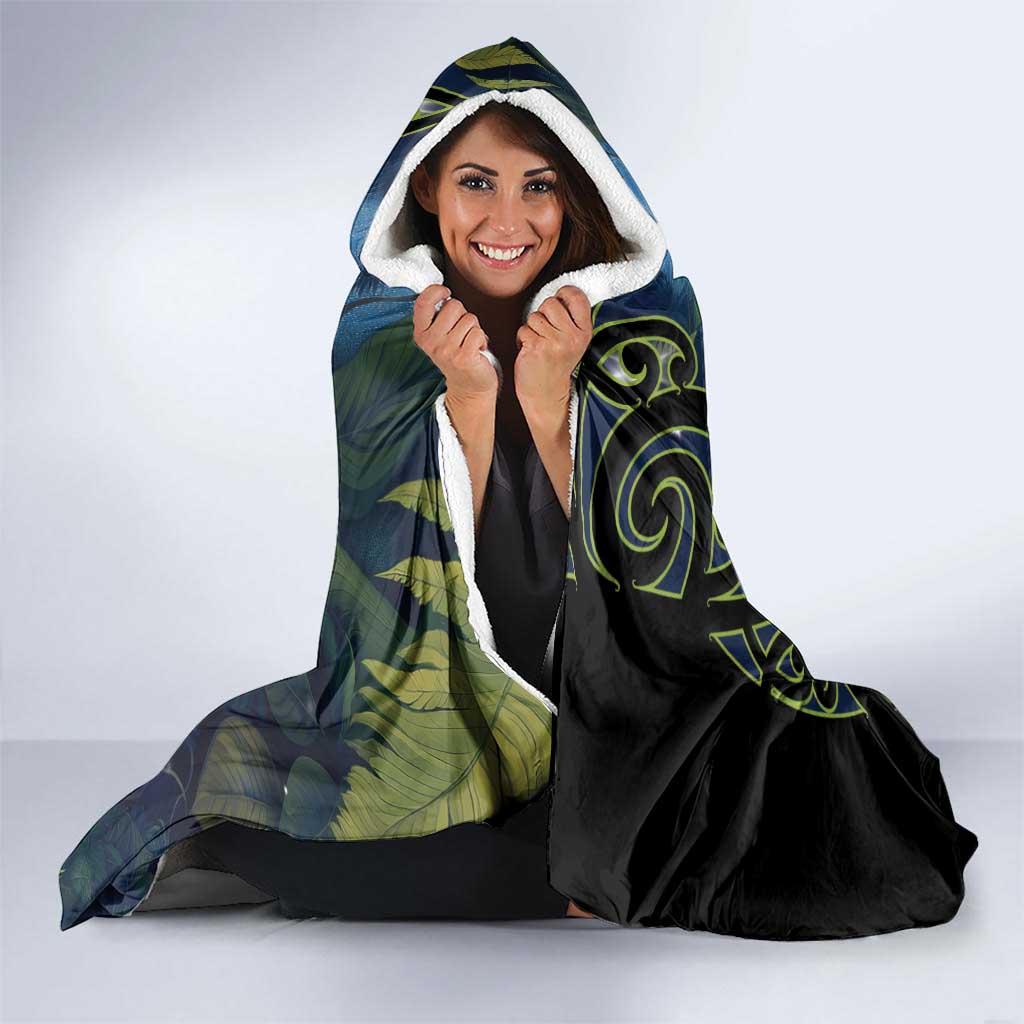 New Zealand Christmas Hooded Blanket Cute Kakapo Meri Kirihimete Maori Koru LT14 - Polynesian Pride