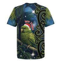 New Zealand Christmas Rugby Jersey Cute Kakapo Meri Kirihimete Maori Koru