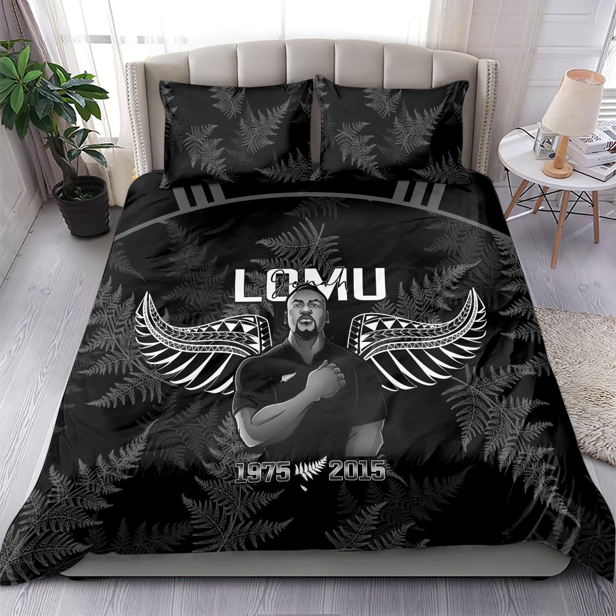 New Zealand Silver Fern Rugby Bedding Set Aotearoa Godfather Proud Gone But Never Forgotten LT14 - Polynesian Pride